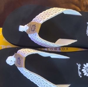 Yellow box flip-flops